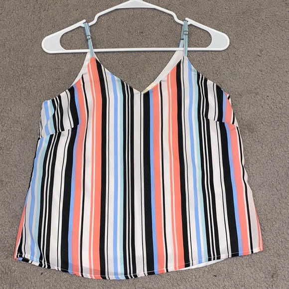 Japna Polyester Striped Tank Top - Picture 2 of 4